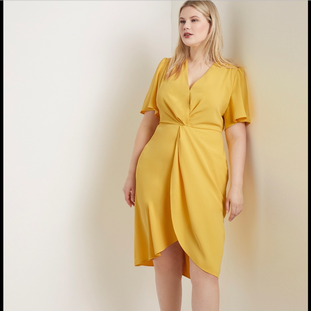 Eloquii Twist Front Dress